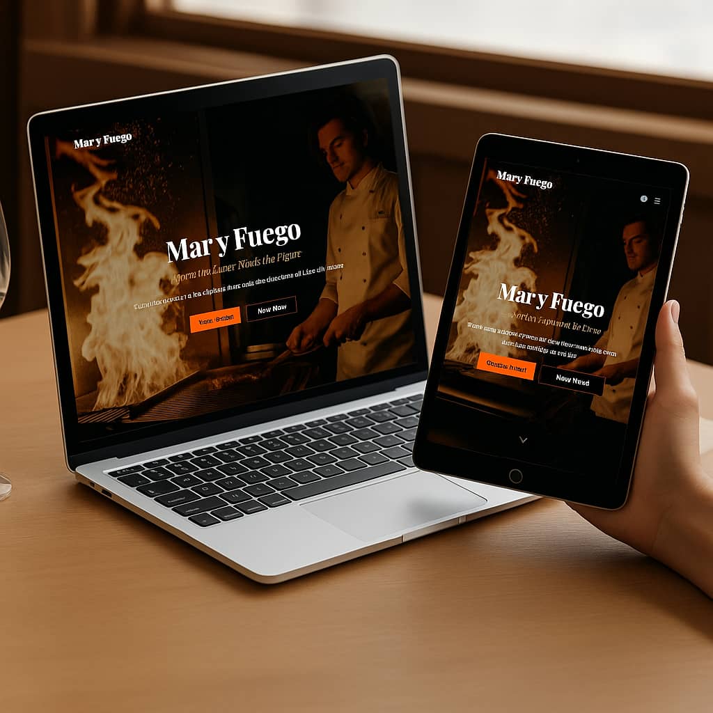 Example of a restaurant website